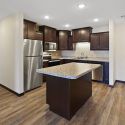 kitchen at Rivertown Residential Suites located in Monticello, MN