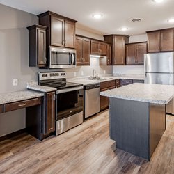 kitchen at Rivertown Residencial Suites located in Monticello, MN