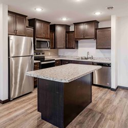 kitchen at Rivertown Residencial Suites located in Monticello, MN