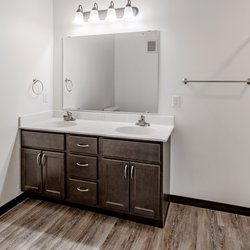 bathroom at Rivertown Residencial Suites located in Monticello, MN